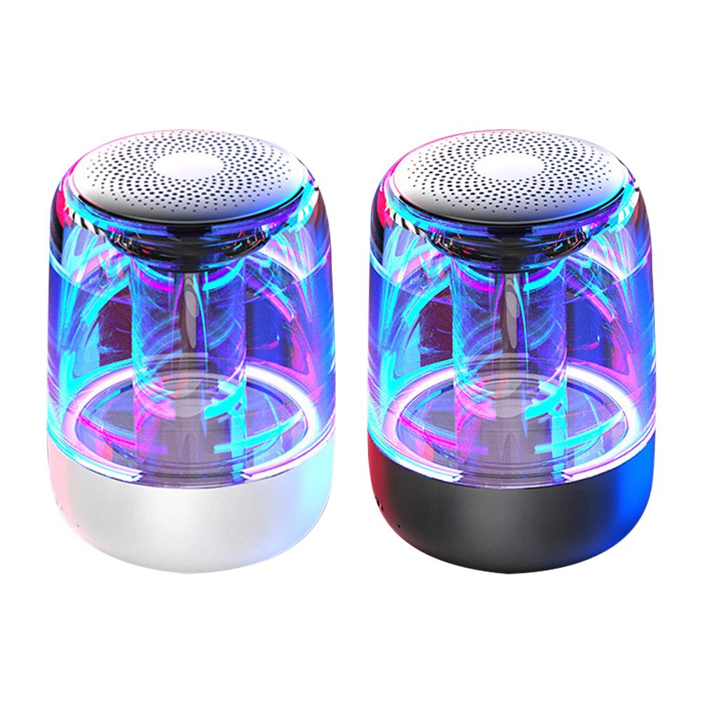 Portable Bluetooth Speakers Column Wireless Bluetooth Speaker Powerful Bass Radio with Variable Color LED Light