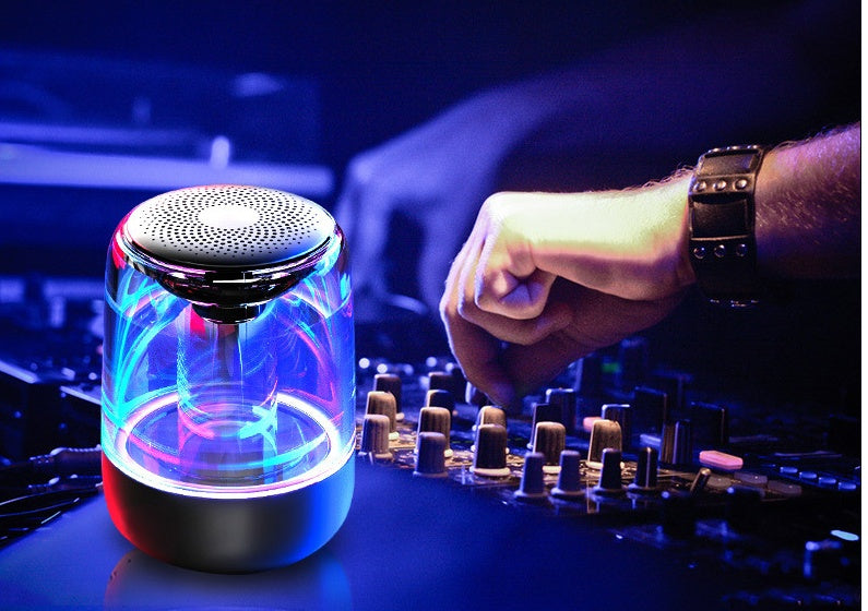 Portable Bluetooth Speakers Column Wireless Bluetooth Speaker Powerful Bass Radio with Variable Color LED Light